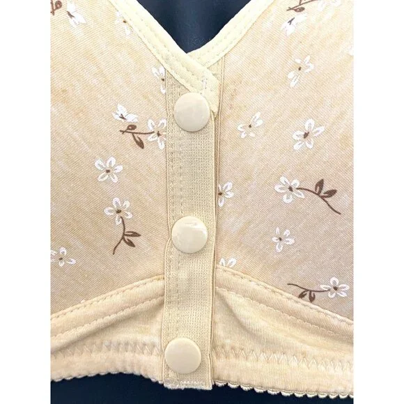 NEW Daisy Bra front snap front cotton plus size 3XL wireless bra - Picture 5 of 12
